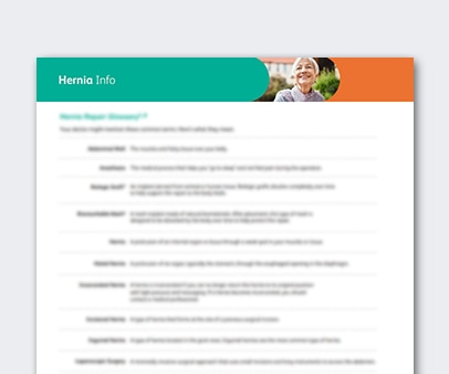 Hernia Info Glossary Downloadable Thumbnail