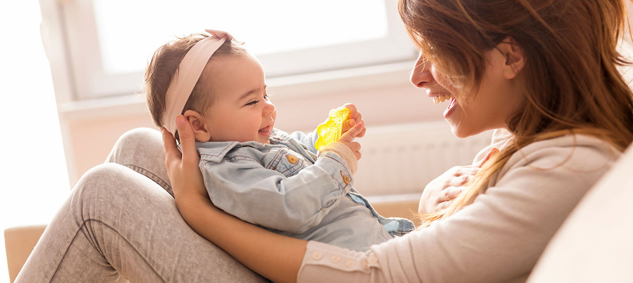 Baby with mother